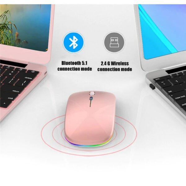 Mouse Recargable Inalámbrico + Bluetooth