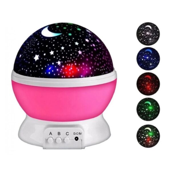 Lampara Led Noche Giratoria Proyector
