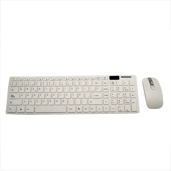Combo Mouse Teclado Inalámbrico White