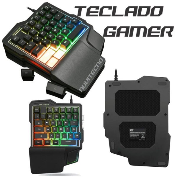 Teclado Gamer Una Mano 35 Teclas Retroil