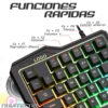Teclado Gamer Una Mano 35 Teclas Retroil