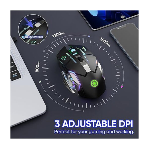 Mouse Gamer Inalámbrico RGB Tactical3600