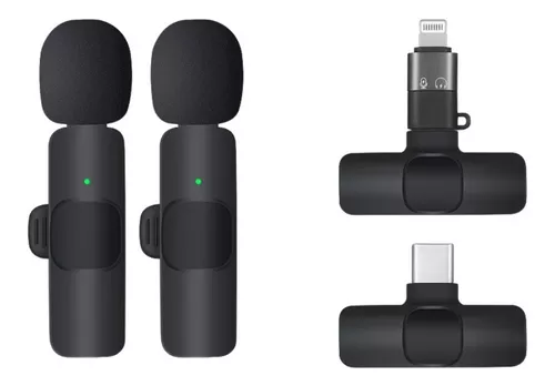 Micrófono Inalámbrico de Solapa 2 en 1 – Audio Profesional, Sin Cables