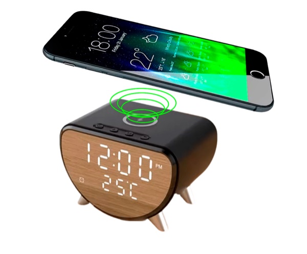 Reloj Despertador Con Base Inalámbrica